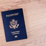 American passport on desktop